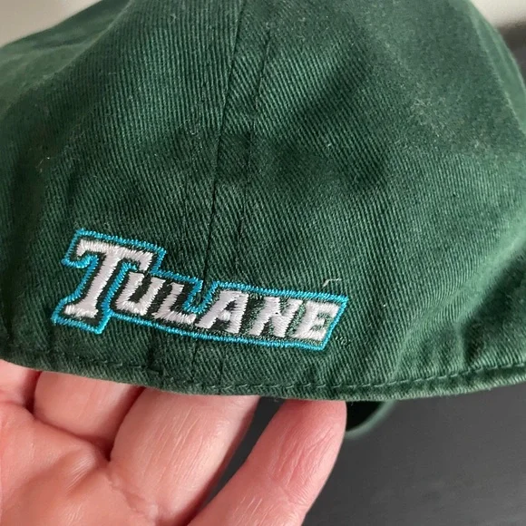 47 Brand Green Cap with T Logo Tulane baseball hat large - Picture 2 of 4